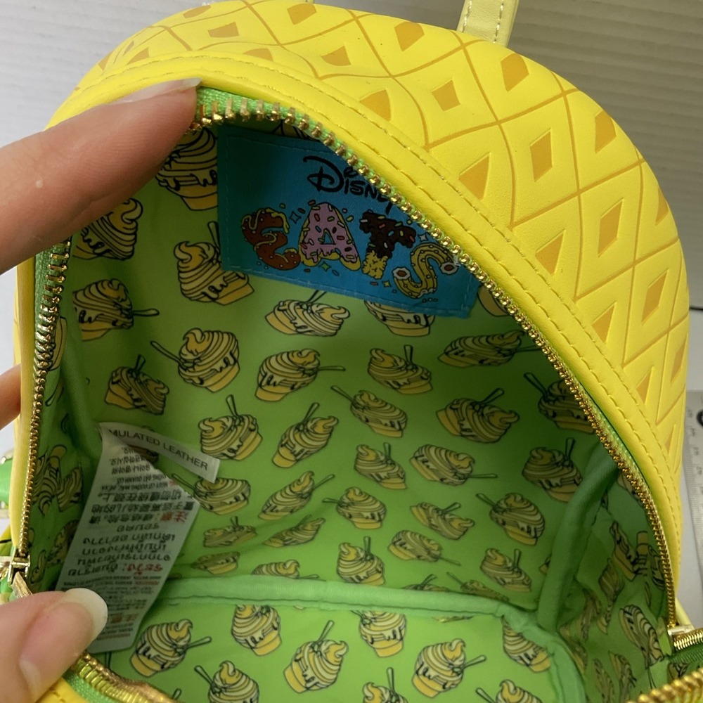 Loungefly Disney Parks Eats 2024 Pineapple Swirl Dole Whip Backpack Bag‎ - Picture 8 of 12